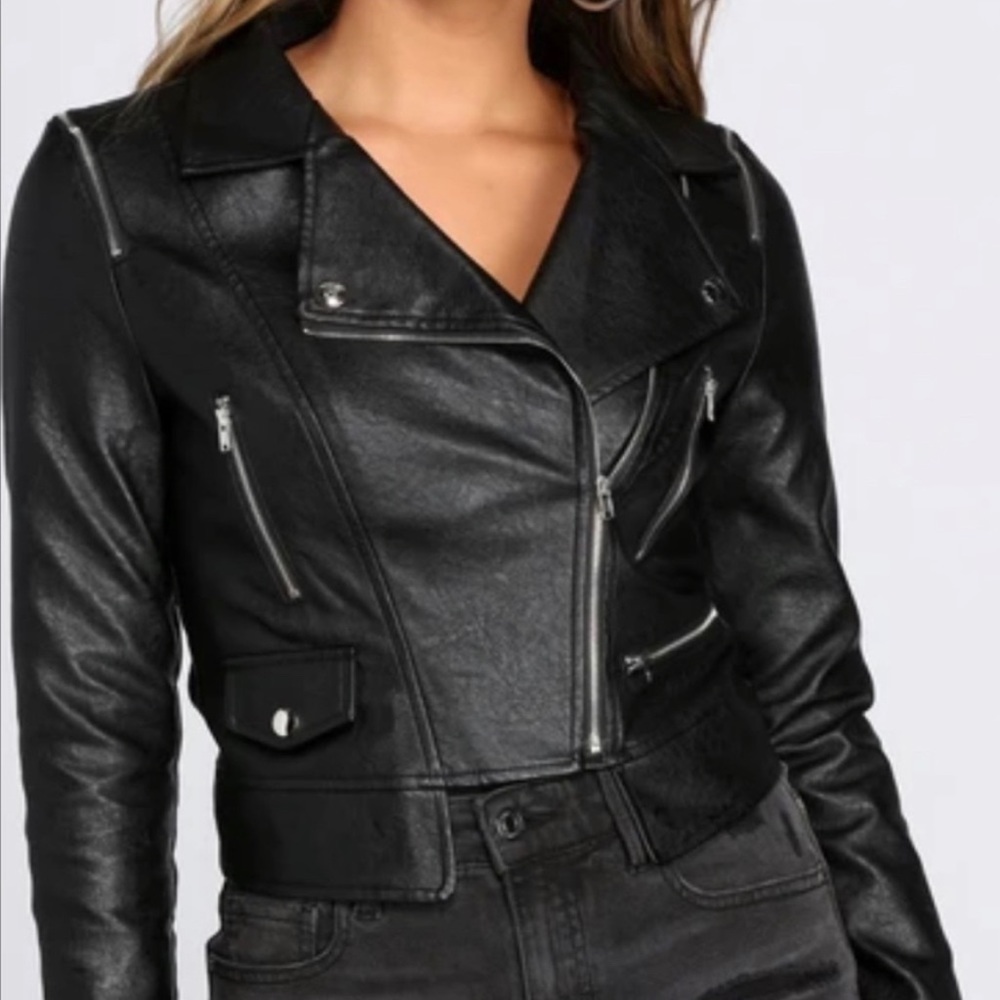 Faux leather jacket